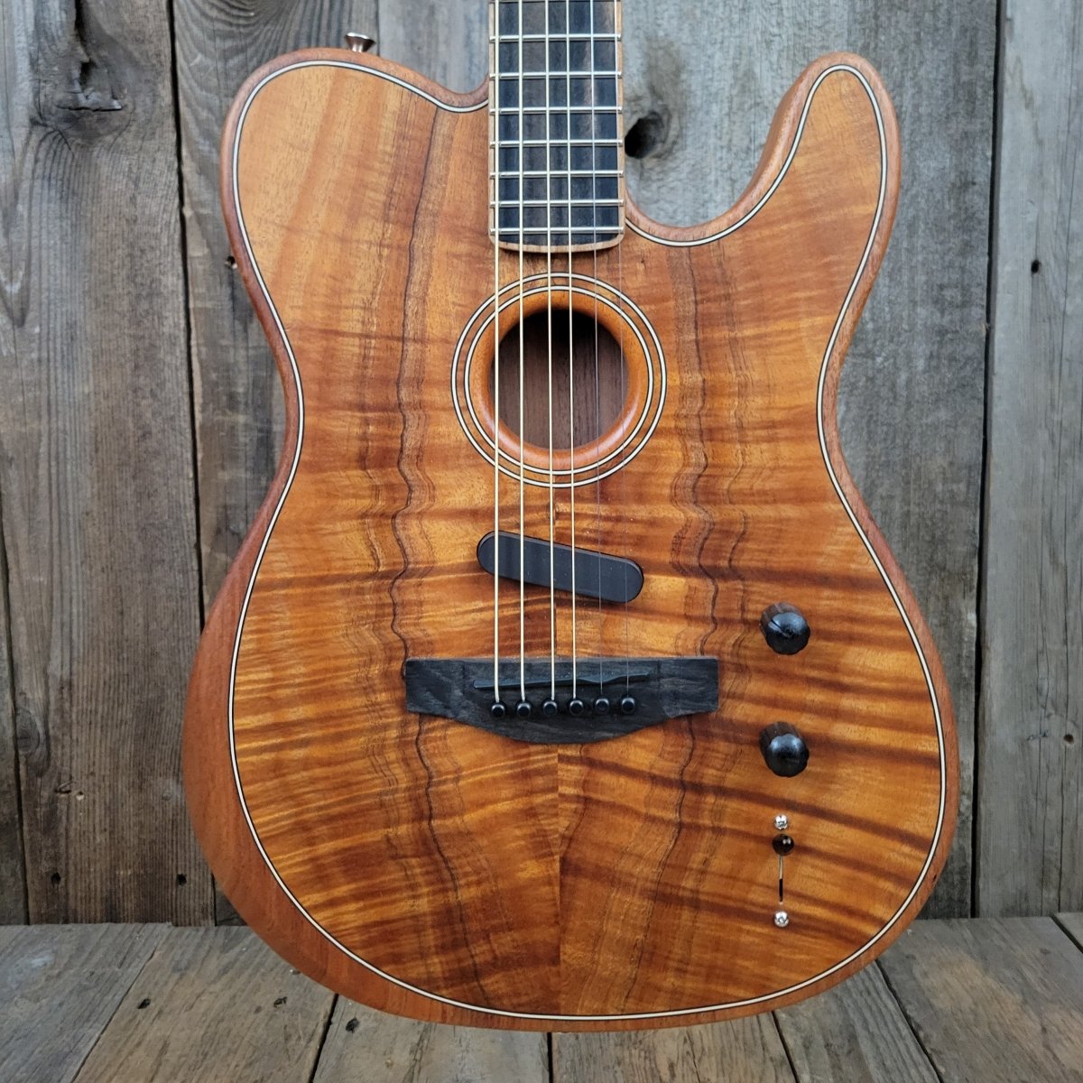 SOLD - Fender Telecaster Exotic Acoustasonic Koa - 2019 - Mahar's Vintage Guitars