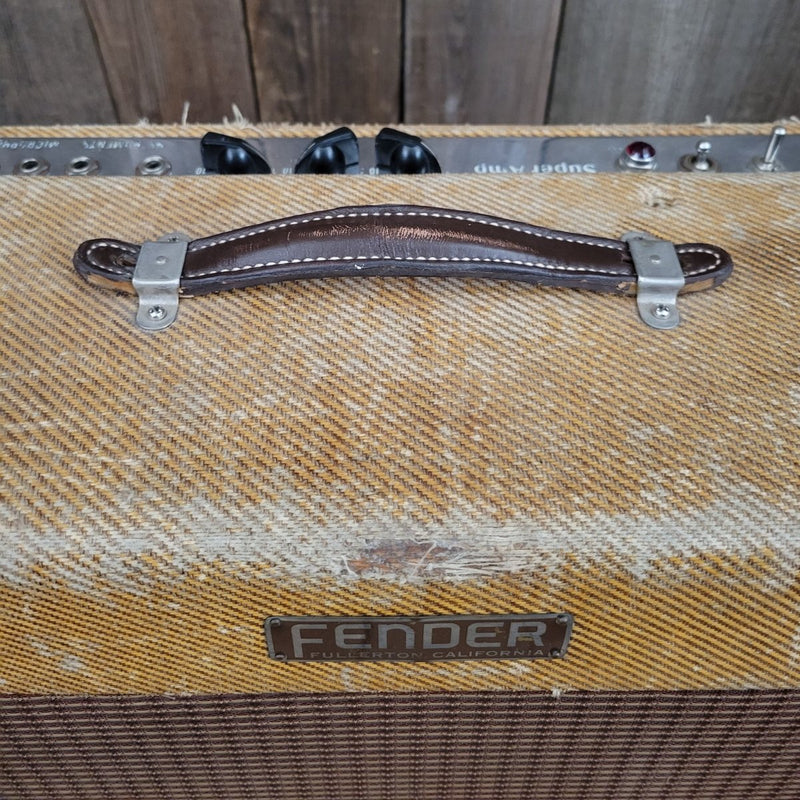 SOLD - Fender Tweed Super Wide Panel 5C4 - 1954 - Mahar's Vintage Guitars
