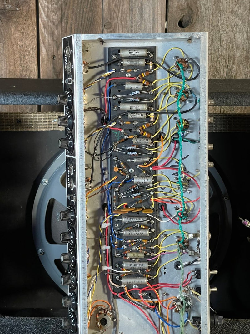 SOLD - Fender Vibroverb Blackpanel clone with vintage parts - Mahar's Vintage Guitars
