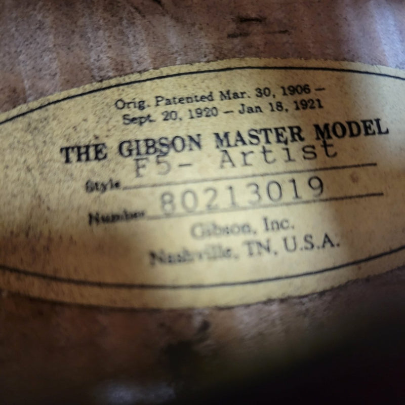 SOLD - Flatiron F - 5 Artist Mandolin 1998 - Mahar's Vintage Guitars