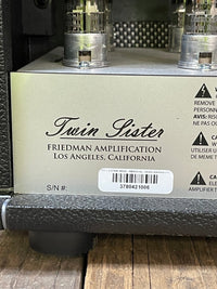 SOLD - Friedman Twin Sister 40 Watt Tube Guitar Amp Head and 212EXT Cab - Mahar's Vintage Guitars