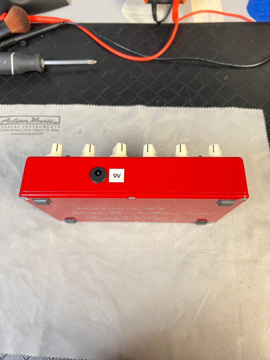 SOLD - Fryer Guitars Mayday Overdrive Distortion Pedal Hand