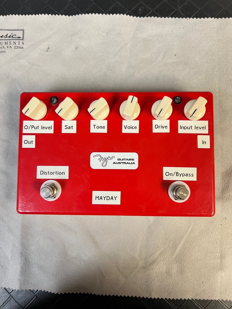 SOLD - Fryer Guitars Mayday Overdrive Distortion Pedal Hand Numbered 1 Brian May - Mahar's Vintage Guitars
