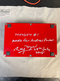 SOLD - Fryer Guitars Mayday Overdrive Distortion Pedal Hand Numbered 1 Brian May - Mahar's Vintage Guitars