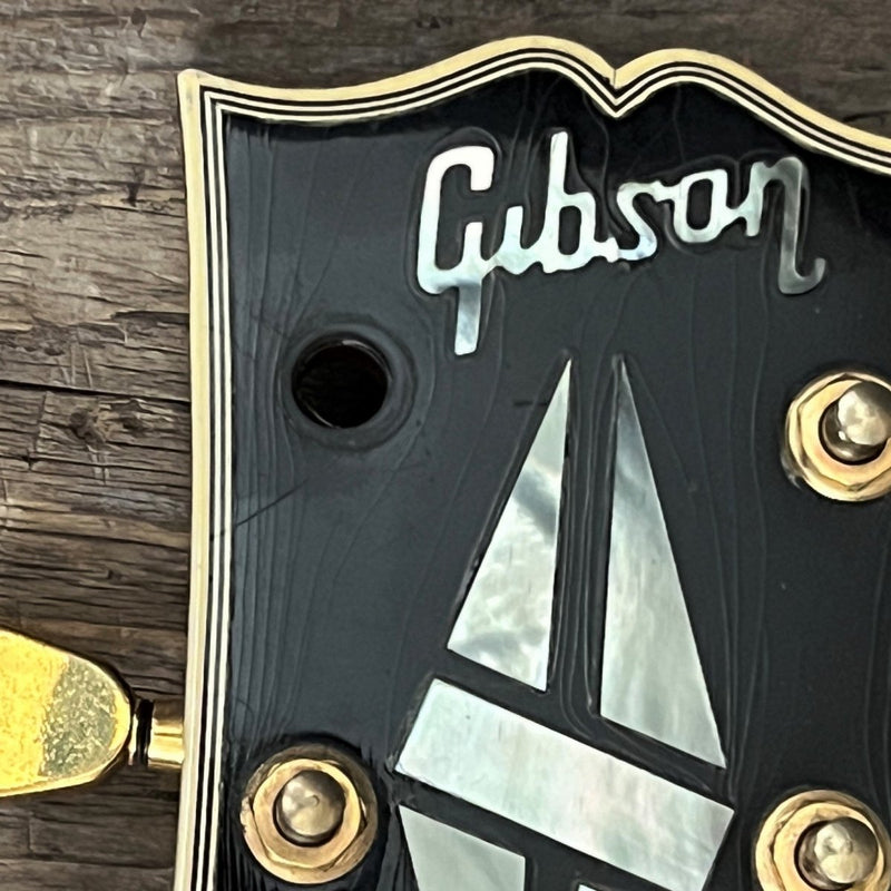 SOLD - Gibson 20th Anniversary Les Paul Custom Left Handed 1975 Black - Mahar's Vintage Guitars