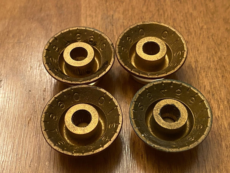 SOLD - Gibson Bonnet Bell Knobs Gold 1950's Les Paul Burst - Mahar's Vintage Guitars