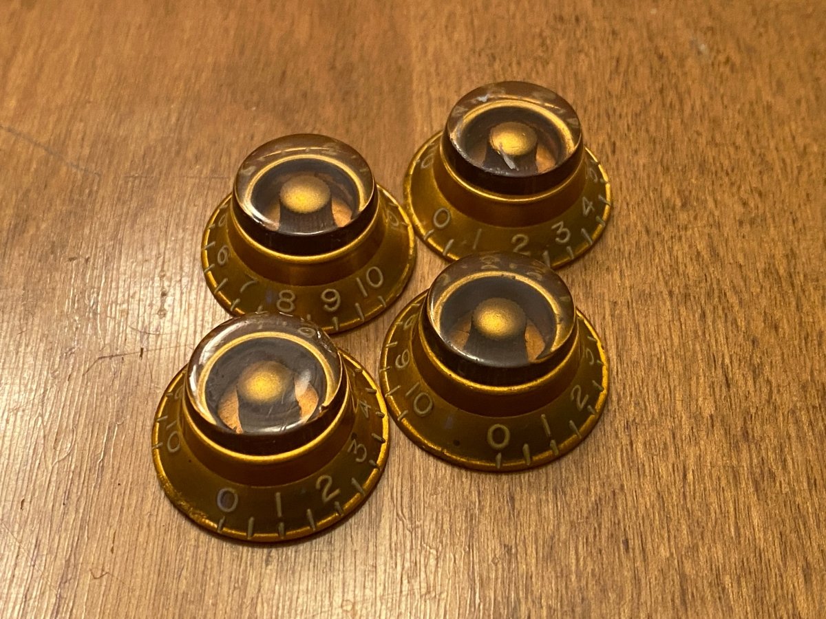 SOLD - Gibson Bonnet Bell Knobs Gold 1950's Les Paul Burst - Mahar's Vintage Guitars
