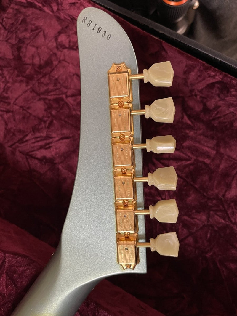 SOLD - Gibson Custom Shop Explorer Pelham Blue Special Order One - Off '58 Reissue spec 2008 - Mahar's Vintage Guitars