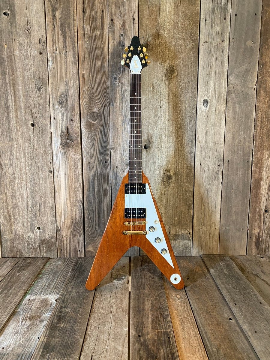 SOLD - Gibson Flying V 2006 1958 Style Natural Mohogany - Mahar's Vintage Guitars