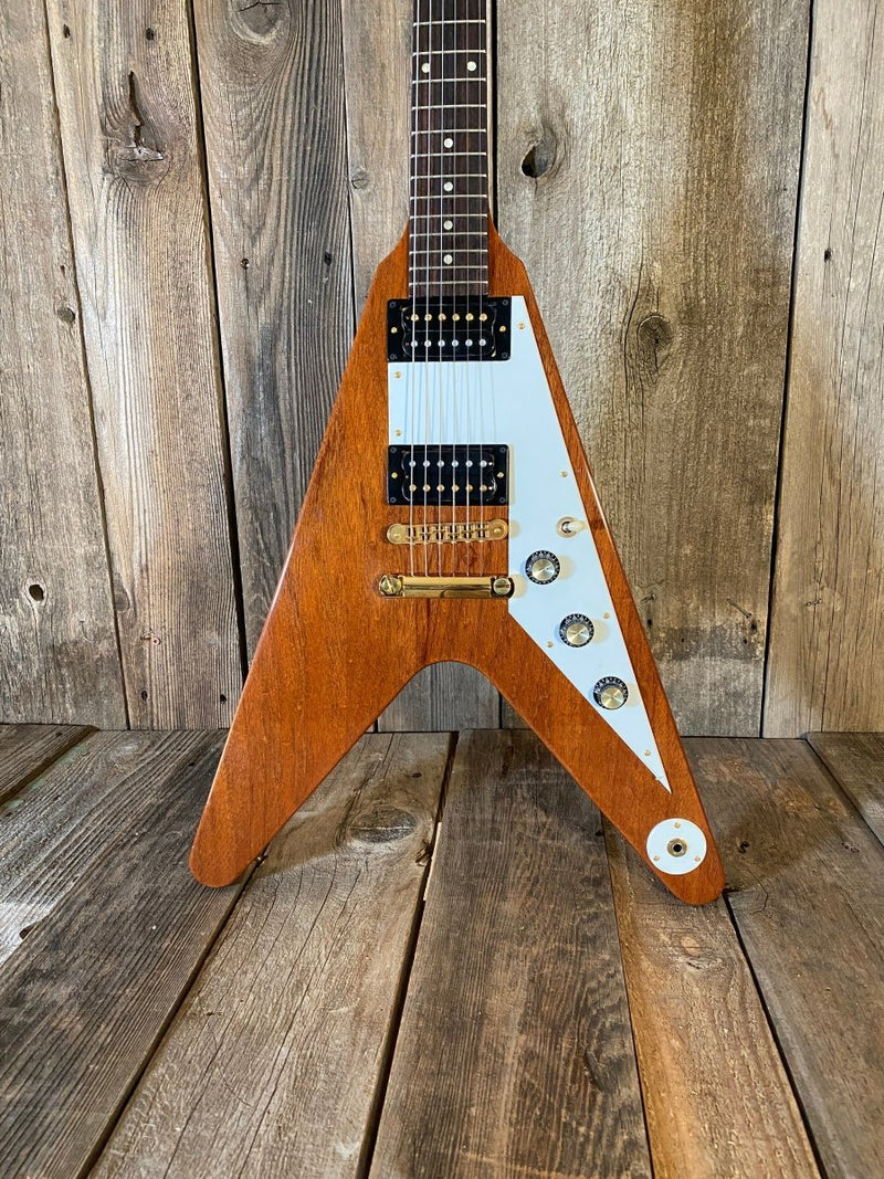 SOLD - Gibson Flying V 2006 1958 Style Natural Mohogany - Mahar's Vintage Guitars