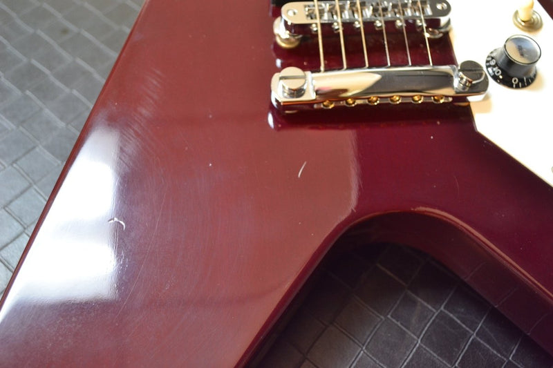 SOLD Gibson Flying V V98 1999 Limited Edition Wine Red - Mahar's Vintage Guitars