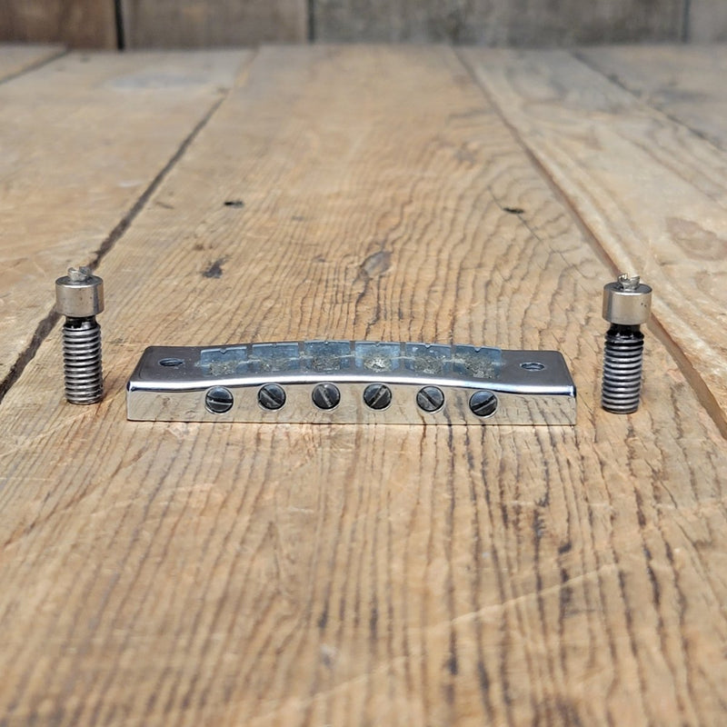 SOLD - Gibson "harmonica" guitar bridge with studs Les Paul Signature SG L6S 1970s - Mahar's Vintage Guitars