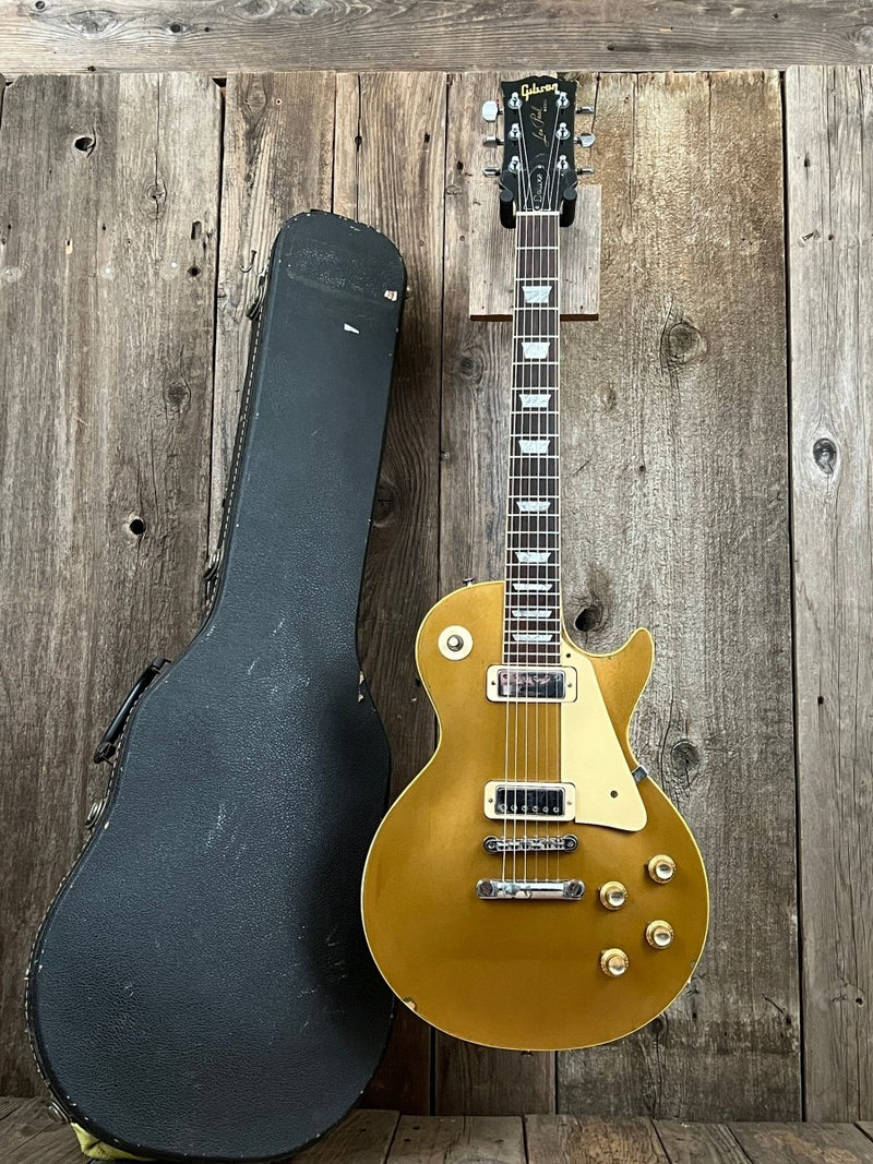 SOLD - Gibson Les Paul Deluxe Goldtop 1969 One Piece Body - Mahar's Vintage Guitars