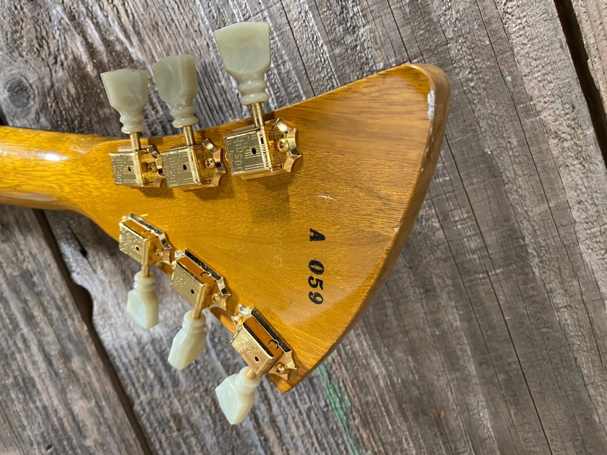 SOLD - Gibson Moderne 1982 Korina Heritage Series A Serial Number - Mahar's Vintage Guitars