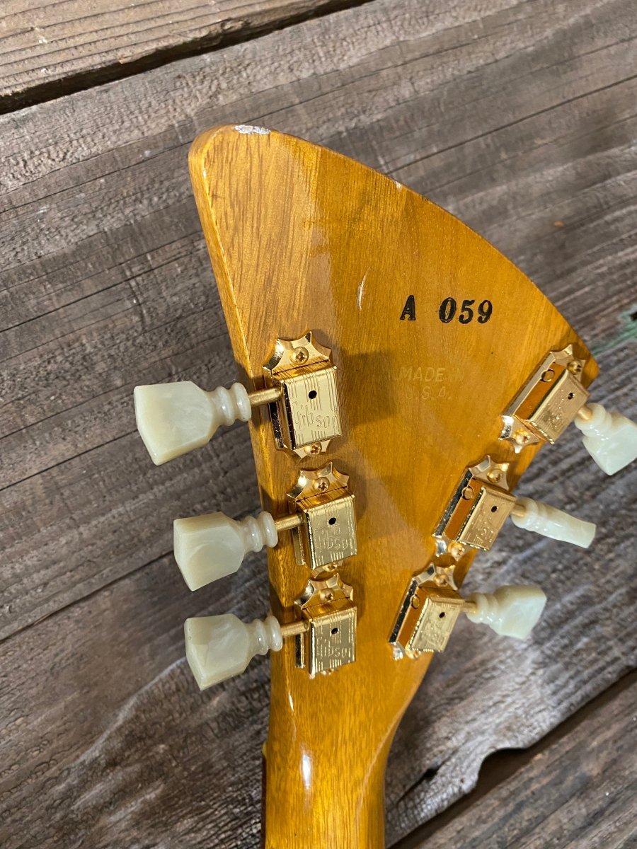 SOLD - Gibson Moderne 1982 Korina Heritage Series A Serial Number - Mahar's Vintage Guitars