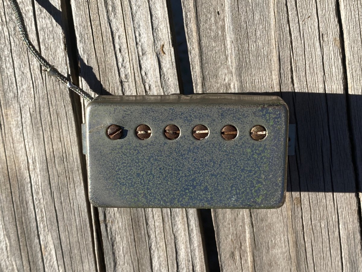 SOLD - Gibson PAF Pickup with Nickel Cover 1961 - Mahar's Vintage Guitars