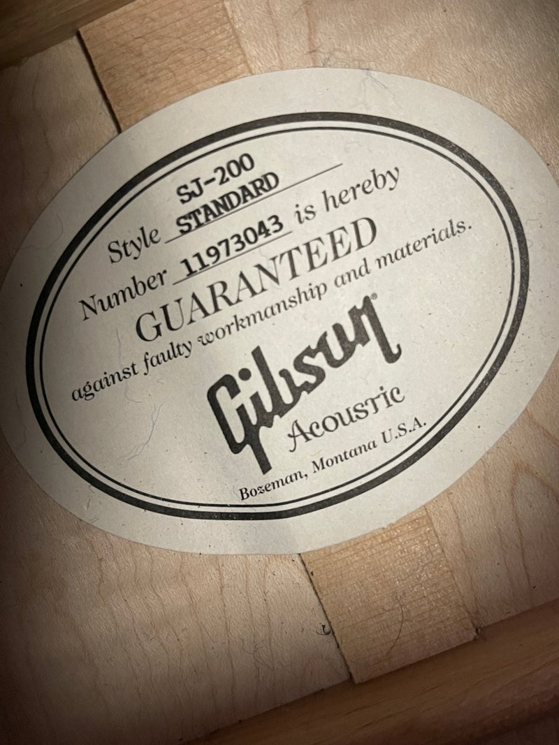 SOLD - Gibson SJ - 200 Standard 2013 Acoustic Guitar with factory pickup - Mahar's Vintage Guitars
