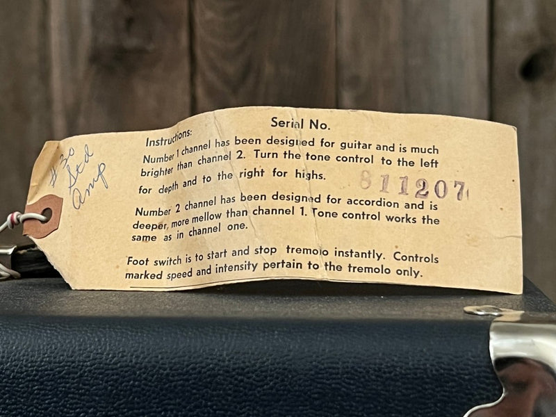 SOLD - Giulietti Ampeg Made (Ampeg model J - 12) 1958 All Original - Mahar's Vintage Guitars