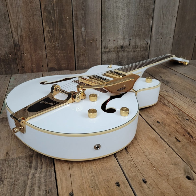 sold - Gretsch G5420TG Electromatic Hollowbody with Bigsby Snow Crest White - 2016 - Mahar's Vintage Guitars