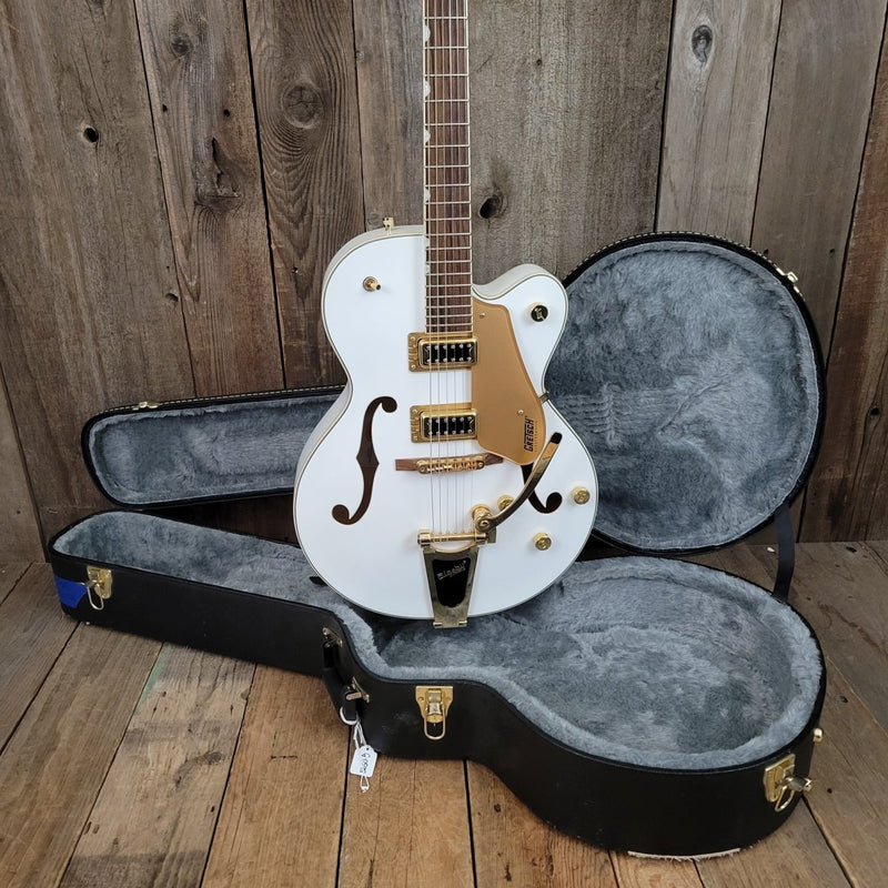 sold - Gretsch G5420TG Electromatic Hollowbody with Bigsby Snow Crest White - 2016 - Mahar's Vintage Guitars