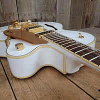 sold - Gretsch G5420TG Electromatic Hollowbody with Bigsby Snow Crest White - 2016 - Mahar's Vintage Guitars