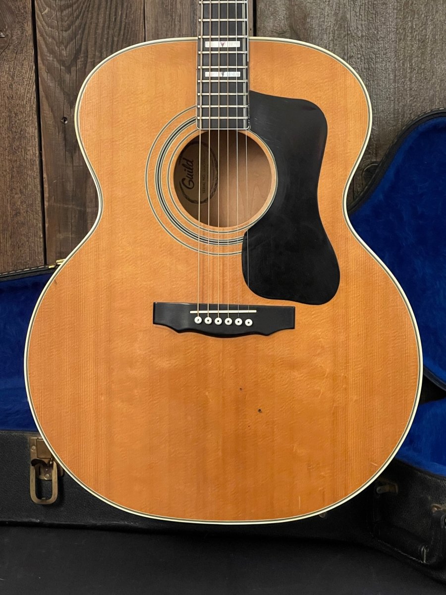 SOLD - Guild F50 BLD 1975 Blonde Jumbo Acoustic Guitar - Mahar's Vintage Guitars