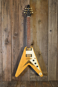 SOLD - Hamer Vector Flying V Korina 2004 All Original with COA - Mahar's Vintage Guitars