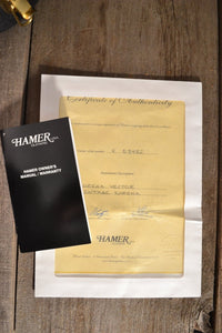 SOLD - Hamer Vector Flying V Korina 2004 All Original with COA - Mahar's Vintage Guitars
