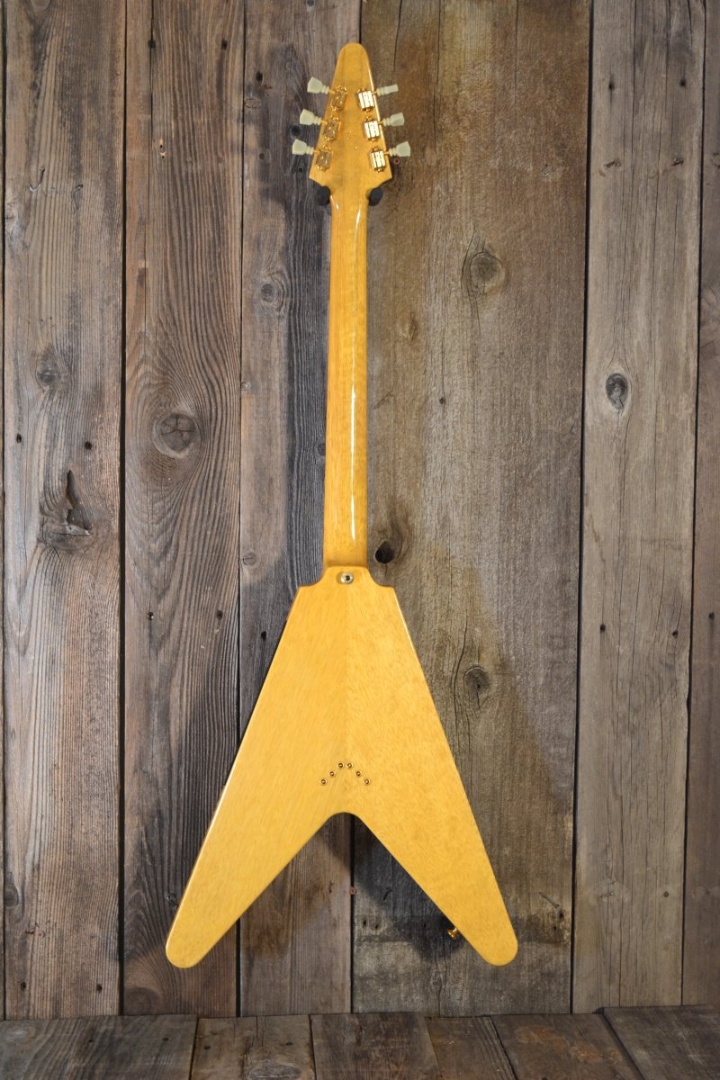 SOLD - Hamer Vector Flying V Korina 2004 All Original with COA - Mahar's Vintage Guitars