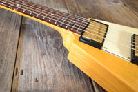 SOLD - Hamer Vector Flying V Korina 2004 All Original with COA - Mahar's Vintage Guitars