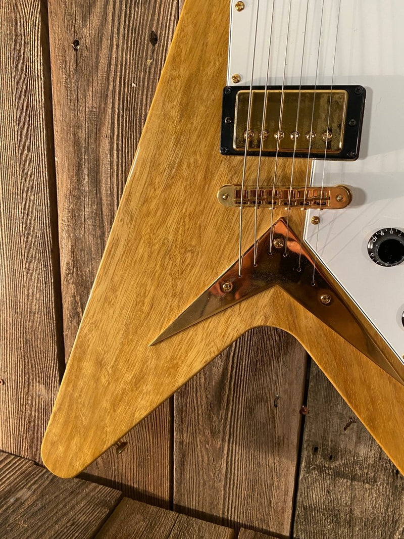 SOLD - Hamer Vector Korina Flying V 2005 Mint - Mahar's Vintage Guitars