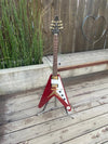 SOLD - Hamer Vector Korina Flying V GVKS 2005 Brazilian Rosewood Fretboard - Mahar's Vintage Guitars