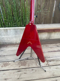 SOLD - Hamer Vector Korina Flying V GVKS 2005 Brazilian Rosewood Fretboard - Mahar's Vintage Guitars