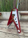 SOLD - Hamer Vector Korina Flying V GVKS 2005 Brazilian Rosewood Fretboard - Mahar's Vintage Guitars