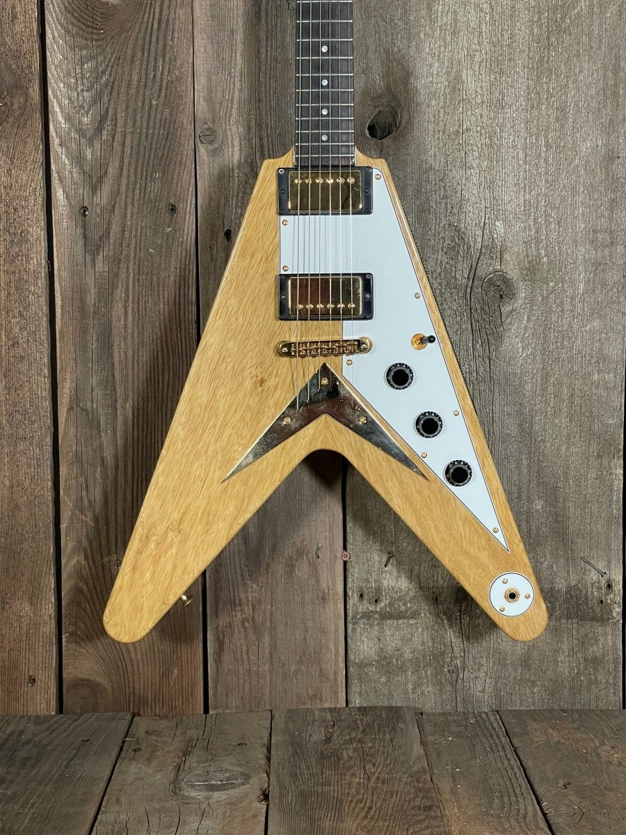 SOLD - Hamer Vector V Korina 2004 Flying V - Mahar's Vintage Guitars