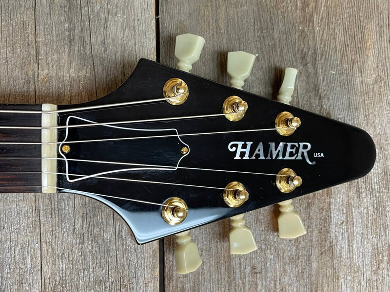 SOLD - Hamer Vector V Korina 2004 Flying V - Mahar's Vintage Guitars