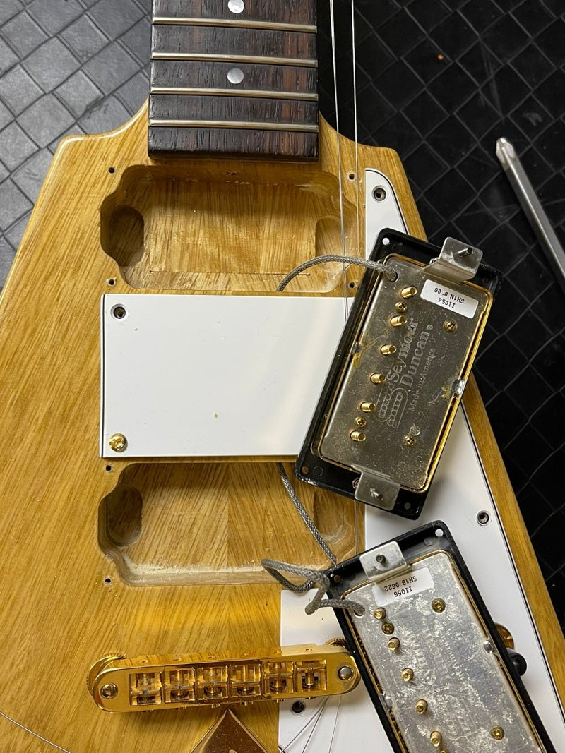 SOLD - Hamer Vector V Korina 2004 Flying V - Mahar's Vintage Guitars
