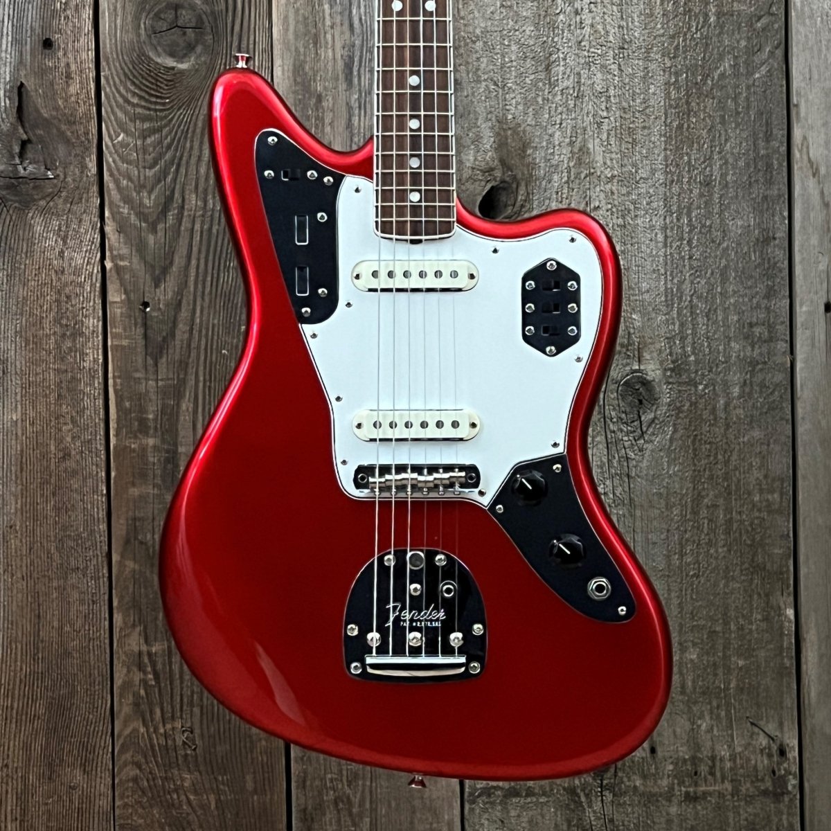 SOLD - Jaguar American Vintage '65 Reissue Candy Apple Red 2012 - Mahar's Vintage Guitars