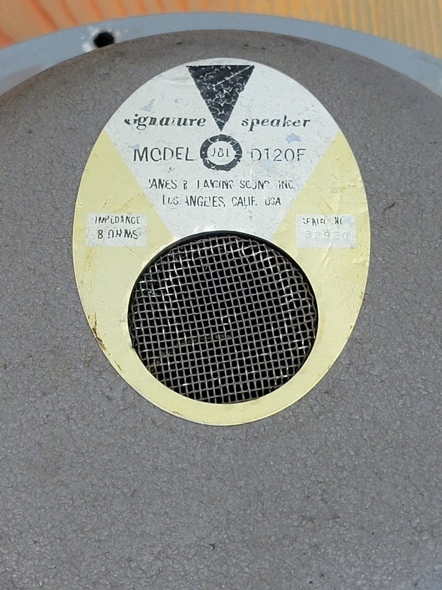 SOLD - JBL D120F 12" Speaker 8ohm Old Recone 1960s - Mahar's Vintage Guitars
