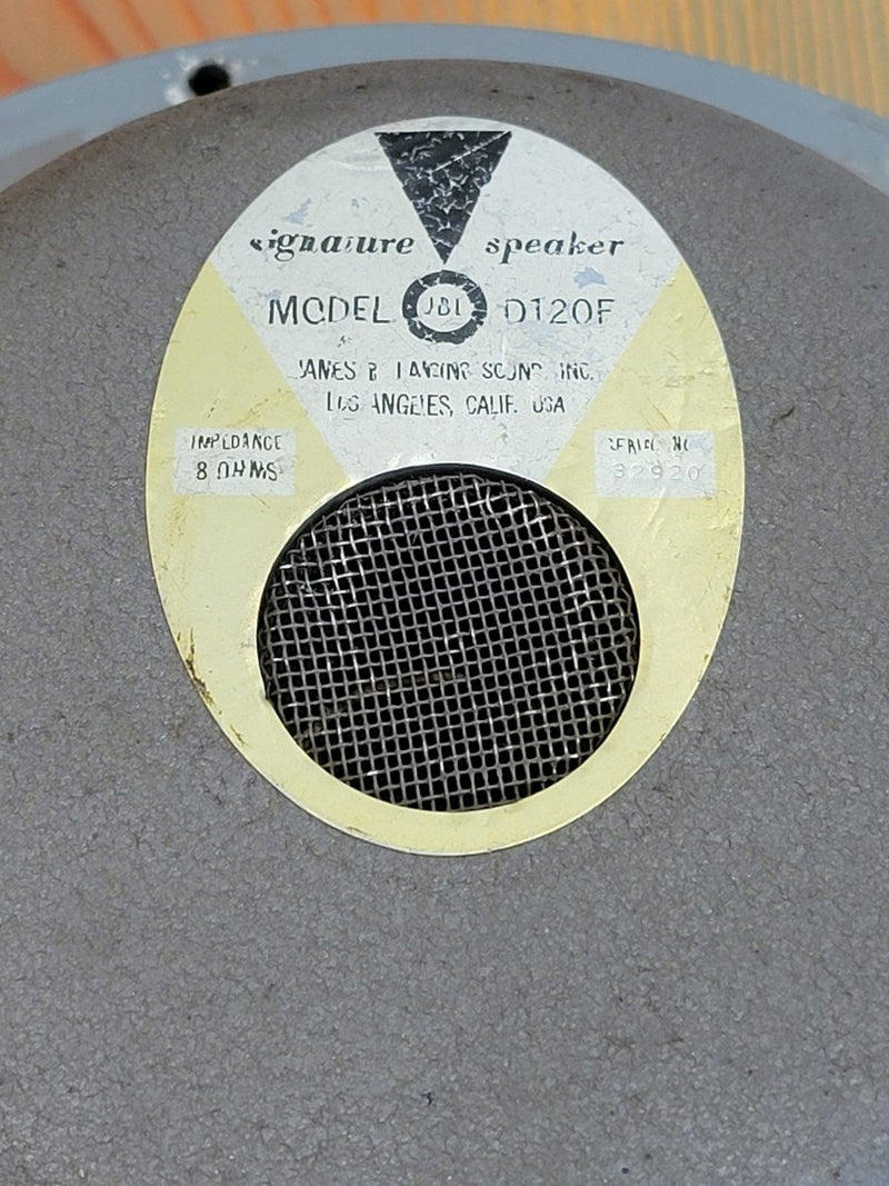 SOLD - JBL D120F 12" Speaker 8ohm Old Recone 1960s - Mahar's Vintage Guitars