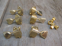SOLD - Kluson Gold Waffle Back Gibson Tuners Tuning Machines with Bushings Les Paul 1970s - Mahar's Vintage Guitars