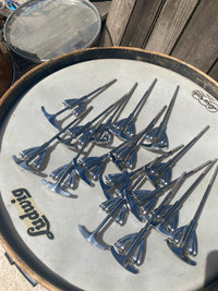 SOLD - Ludwig Drum Shell Kit Club Date 1965 Champagne Sparkle Keystone Incomplete - Mahar's Vintage Guitars