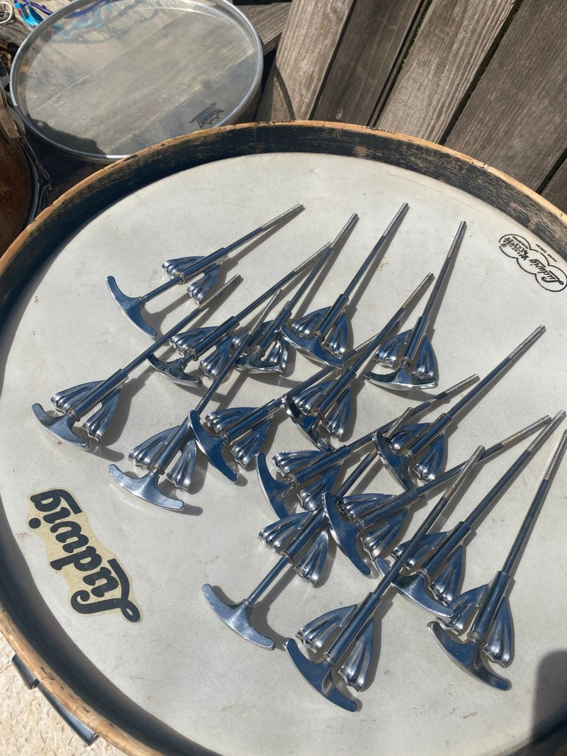 SOLD - Ludwig Drum Shell Kit Club Date 1965 Champagne Sparkle Keystone Incomplete - Mahar's Vintage Guitars