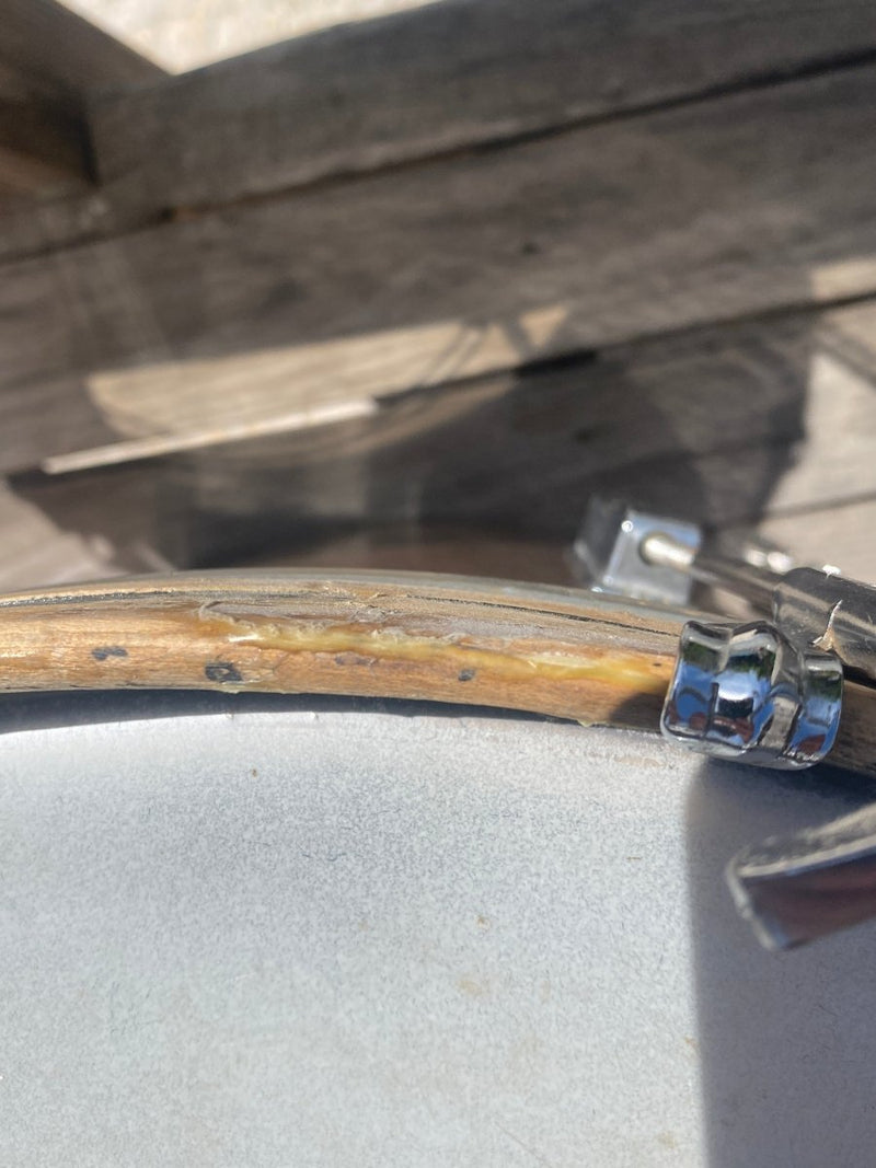 SOLD - Ludwig Drum Shell Kit Club Date 1965 Champagne Sparkle Keystone Incomplete - Mahar's Vintage Guitars