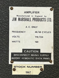 SOLD - Marshall Model 1962 JTM Tremolo Bluesbreaker 50w 1969 - Mahar's Vintage Guitars