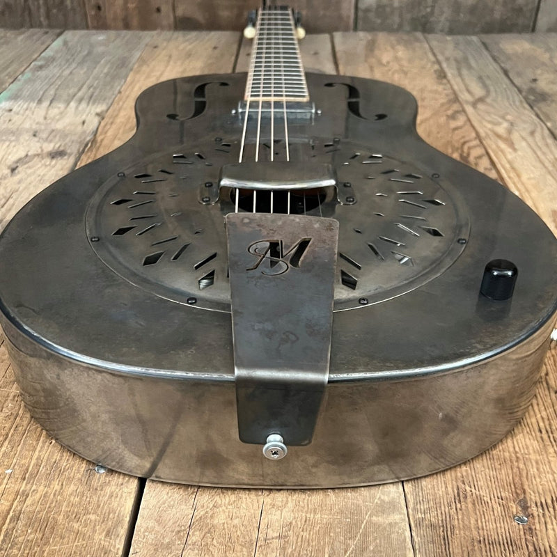 SOLD - Mule Resophonic Tri - Cone Round Neck Resonator Guitar - Mahar's Vintage Guitars
