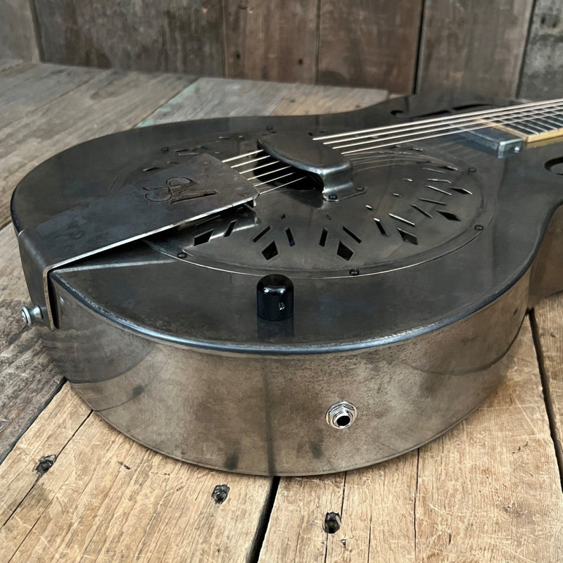 SOLD - Mule Resophonic Tri - Cone Round Neck Resonator Guitar - Mahar's Vintage Guitars