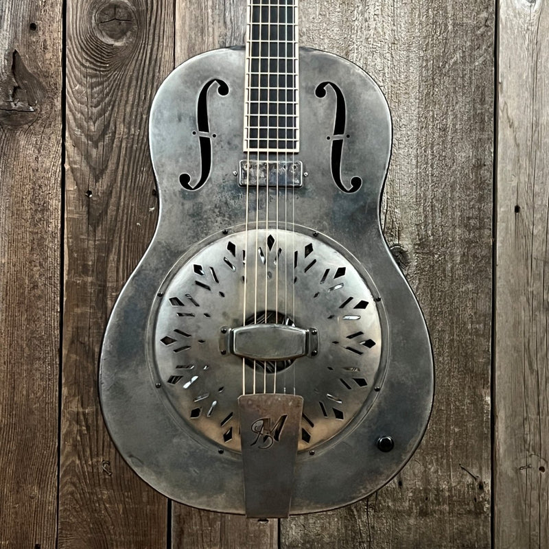 SOLD - Mule Resophonic Tri - Cone Round Neck Resonator Guitar - Mahar's Vintage Guitars