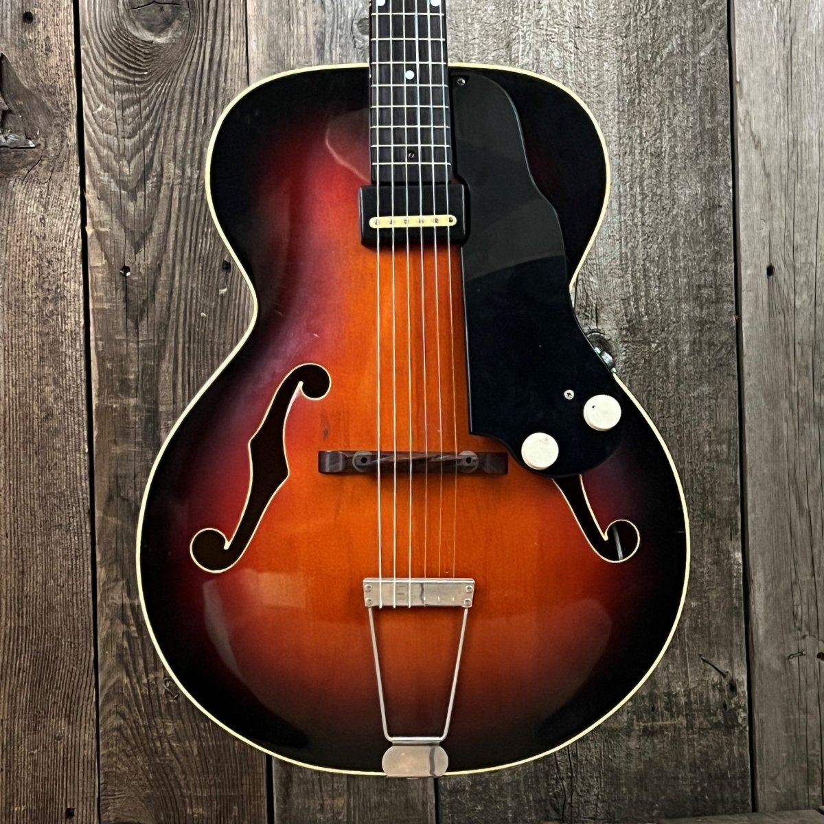 SOLD - National Model 1125 Dynamic Sold Top Archtop Guitar 1953 Sunburst - Mahar's Vintage Guitars