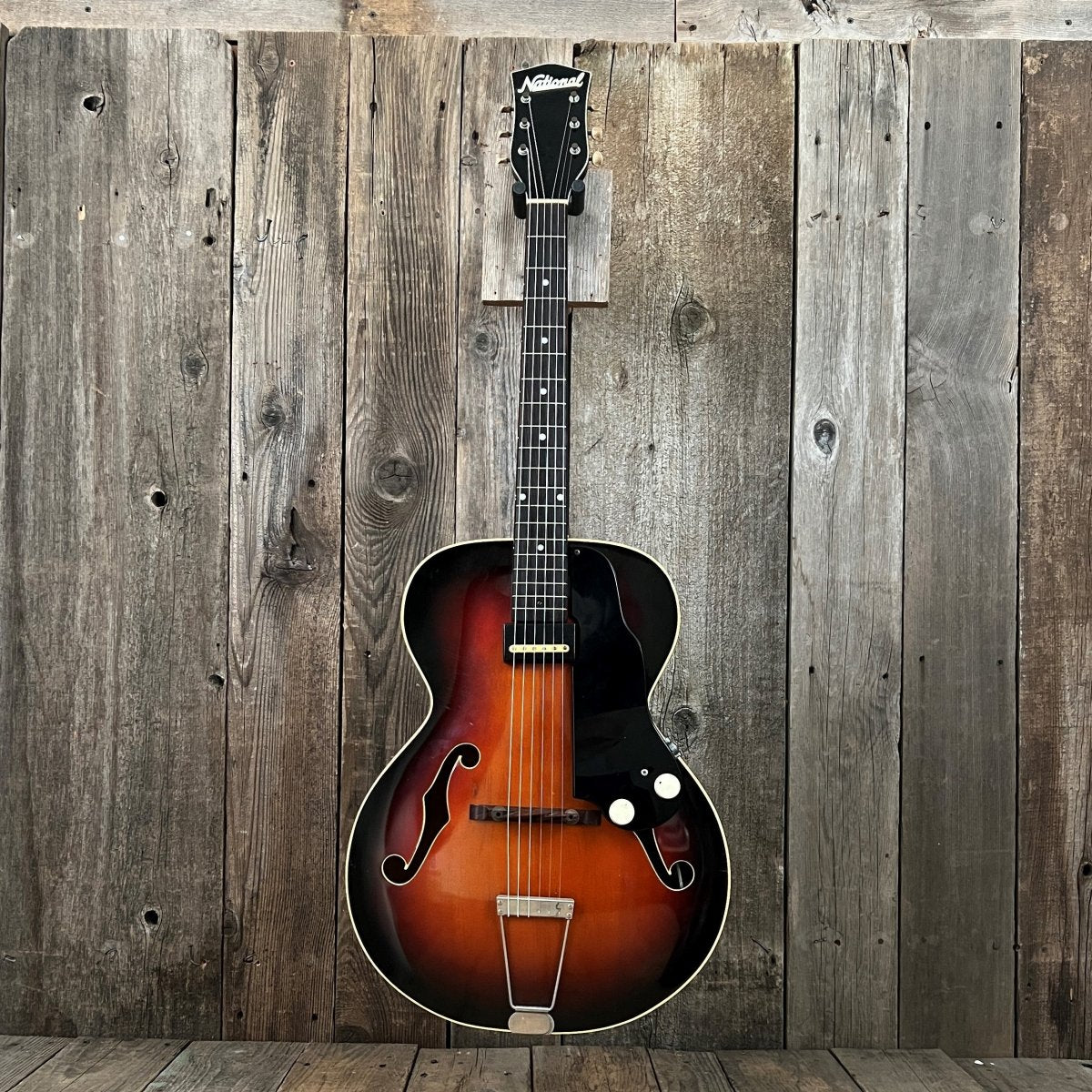 SOLD - National Model 1125 Dynamic Sold Top Archtop Guitar 1953 Sunburst - Mahar's Vintage Guitars